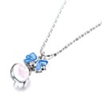 mignon chaîne en argent arc joyau de temps minuscule collier