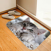mignon chaton impression numérique tapis de sol fleurs chaton fille moderne tapis de bain non-tissé / mousse à mémoire nouveauté salle de bain
