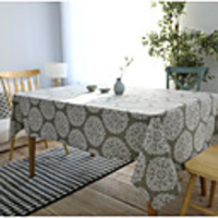 Nappe de table en coton et lin gris Nappe de pays américain Nappe d