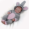 NPK DOLL 10 pouce Poupées Reborn Reborn Toddler Doll Bébés Garçon Bébés Fille Sécurité Cadeau Mignon Silicone complet avec vêtements et accessoires pour les cadeaux d