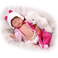 NPKCOLLECTION 22 pouce NPK DOLL Poupées Reborn Baby Doll Reborn Nouveau née réaliste Sécurité Enfant Non Toxique Cils appliqués à la main Silicone complet avec vêtements et accessoires pour les