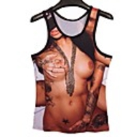 Nu Imprimer Homme 3D I-forme Vest