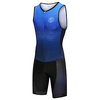 Nuckily Homme Sans Manches Tenue de Triathlon Trifonction Bleu Pente Vélo Coupe Vent Respirable Séchage rapide Des sports Spandex Géométrique VTT Vélo tout terrain Vélo Route Vêtement Tenue