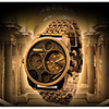 Oulm Homme Montre Simple Montre Tendance Japonais Quartz Cuir Noir / Doré Etanche Montre Décontractée Analogique Luxe Mode - Noir Bronze Rouge foncé