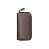 Paxlee porte-clés portefeuille en cuir véritable fermeture à glissière porte-clés de voiture porte-clés portefeuille (porte-clés simple marron)
