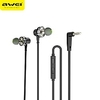 Prise audio 3, 5 mm pour écouteurs intra-auriculaires filaires z1 avec contrôle du volume pour le fitness sportif