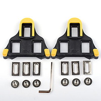 PROMEND Cale-pied Cale 6 degrés XPT / SPD Antidérapant Compatible Avec SHIMANO Durable Pour Vélo de Route Cyclisme Synthétique Jaune / noir. Jaune / Rouge 2 pcs miniinthebox