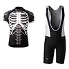 Quick-Dry Tissus Cyclisme Skeleton courtes Maillots manches de Spakct-Hommes avec Cuissard