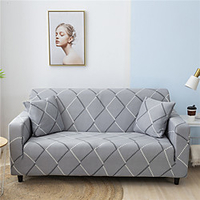 rayures grises imprimées housses anti-poussière toutes puissantes housse de canapé extensible housse de canapé en tissu super doux avec une housse boster gratuite (chaise / causeuse / 3 sièges / 4 miniinthebox