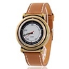 Rotary cas des hommes Compass Funciton PU bande de montre bracelet à quartz