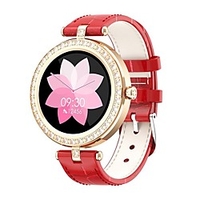 S28 Femme Smartwatch Montre Connectée Bluetooth Moniteur de Fréquence Cardiaque Mesure de la pression sanguine Calories brûlées Santé Cycle physiologique féminin Chronomètre Podomètre Rappel d