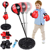 sac de boxe avec support pour enfants,  sac de boxe réglable en hauteur,  comprenant 2 paires de gants de boxe,  ensemble de sac de boxe jouet / cadeau pour garçons 3, 4, 5, 6, 7, 8 ansamp; filles miniinthebox