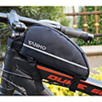 Sacoche de Guidon de Vélo 6.8 pouce Cyclisme pour Téléphones de taille similaire Noir Orange Cyclotourisme