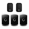 sonnette sans fil étanche auto-alimentée cacazi sans carillon de batterie sonnette de porte intelligente à 2 boutons 3 récepteur
