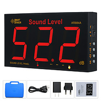 Sonomètre à capteur intelligent ar884a avec grand écran lcd sonomètre à décibels numérique mural 30-130db miniinthebox