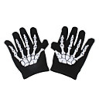 Sportif complet doigts Gants de modèle Squelette (Blanc / Vert)