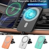 Support de montage de chargeur de voiture sans fil magnétique 15W pour iPhone 12 Pro Max 12mini Qi chargeur rapide sans fil support de téléphone de voiture
