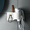 support de rangement multifonctionnel support de sèche-cheveux mural abs salle de bain non perforée sans couture 1 pc miniinthebox
