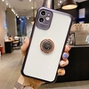 support de support étui transparent pour apple iphone 12 11 se 2020 pro max support de bague étuis complets carreau tpu / étui en métal pour iphone 12 pro max mini 11 xr xs max 8 plus 7 miniinthebox
