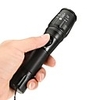 t6 nouveau design 5 modes lt-bg 1 × cree xml t6 conduit lampe de poche (1000lm,  1 x 18650/3 × aaa,  noir)