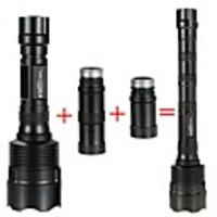 t6 nouveau design 5 modes lt-bg 3 × cree xm-l conduit lampe de poche (3000lm,  2x18650 / 3x18650,  noir)