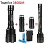 t6 nouveau design 5 modes lt-bg 3 × cree xm-l conduit lampe de poche (3000lm,  2x18650,  noir)
