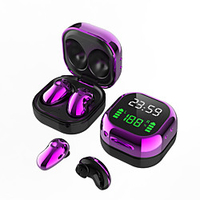 tws true écouteurs sans fil s6 plus buds live led montre numérique bluetooth stéréo avec microphone avec contrôle du volume appairage automatique pour le sport fitness cadeau de noël miniinthebox