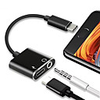 Type-C Adaptateur 2.4 A 0.2m (0.65Ft) 1 à 2 TPE Adaptateur de câble USB Pour Samsung / Huawei