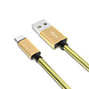 Type-C Câble 1.0m (3ft) Charge rapide Acier Inoxydable Adaptateur de câble USB Pour Samsung / Huawei / Xiaomi