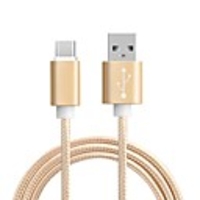 Type-C Câble 1m-1.99m / 3ft-6ft Tressé / Haut débit / Charge rapide Nylon Adaptateur de câble USB Pour Samsung / Huawei / MacBook Pro