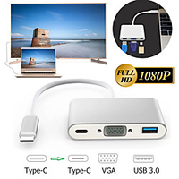 type c vers vga usb 3.0 usb-c hdmi convertisseur dock google projecteur adaptateur hub