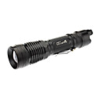 UltraFire 5-Mode du Cree XM-L T6 LED Zoom commutateur de commande à distance Torche avec Clip (1600LM,  1x18650/3xAAA,  Noir)