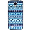 un drap bleu lignes sinueuses modèle de mallette durable pour les i9500 Samsung Galaxy S