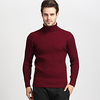 Unisexe Elégant Style vintage Tricoté Couleur unie Arrêtez-vous Manches Longues Pull Cardigans Col Roulé Automne Hiver Bleu Violet Vin / Slim miniinthebox