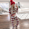 V Profond Vêtements de détente Pyjamas Femme Rayé