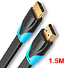 vention câble hdmi vers hdmi câble plat hdmi2.0 mâle à mâle 4k 2k 18gbps prend en charge la vidéo ethernet 3d 4k pour hdtv ps3 / 4 1.5m