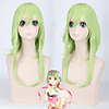 Vocaloid Gumi Perruques de Cosplay Femme Frange latérale 16 pouce Fibre résistante à la chaleur Bouclé Vert Adolescent Perruque Anime