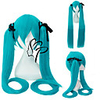 Vocaloid Sakura Miku Perruques de Cosplay Femme Avec 2 queues de cheval 32 pouce Fibre résistante à la chaleur Droit Noir Vert Adolescent Adulte Perruque Anime