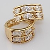 vogue 18k or blanc remplis boucles d