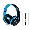 Vykon MQ88 Superbe 3, 5 mm casque supra-auriculaire avec microphone et 1, 2 m de câble (Black Blue)