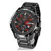 watch robe cadran rond de bande en acier pour hommes
