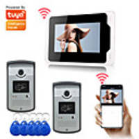 wifi / filaireamp;amp; enregistrement sans fil 7 pouces mains libres un à un interphone vidéo