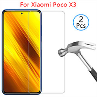 XIAOMIScreen ProtectorXiaomi Poco X3 NFC Haute Définition (HD) Ecran de Protection Avant 2 pièces Verre Trempé