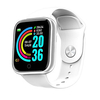 Y68 Unisexe Bracelets Intelligents Bluetooth Ecran Tactile Moniteur de Fréquence Cardiaque Mesure de la pression sanguine Sportif Longue Veille Podomètre Rappel d