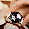 YAZOLE Femme Montre de Sport Quartz Style moderne Nouveauté Simple Etanche Analogique Noir / blanc Blanc rouge. Blanc Rose. / Cuir PU