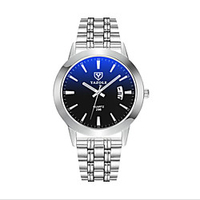 YAZOLE Homme Montre Chic Habillée Quartz Style moderne Tendance Simple Grand Cadran Analogique Blanche Noir / Un ans / Alliage de Titane