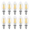 YWXLIGHT 10pcs 6 W Ampoules Bougies LED Ampoules à Filament LED 500-600 lm E14 C35 6 Perles LED COB Blanc Chaud Blanc 220-240 V