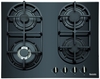 Baumatic BGG64 Hob Gas on Glass 60cm 4 Burners Black