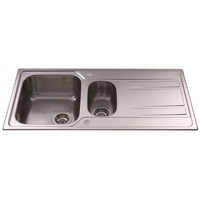 CDA KA72SS Sink One and Half Bowl Reversible Stainless Steel