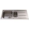 CDA KA82SS Sink One and Half Bowl Reversible Stainless Steel